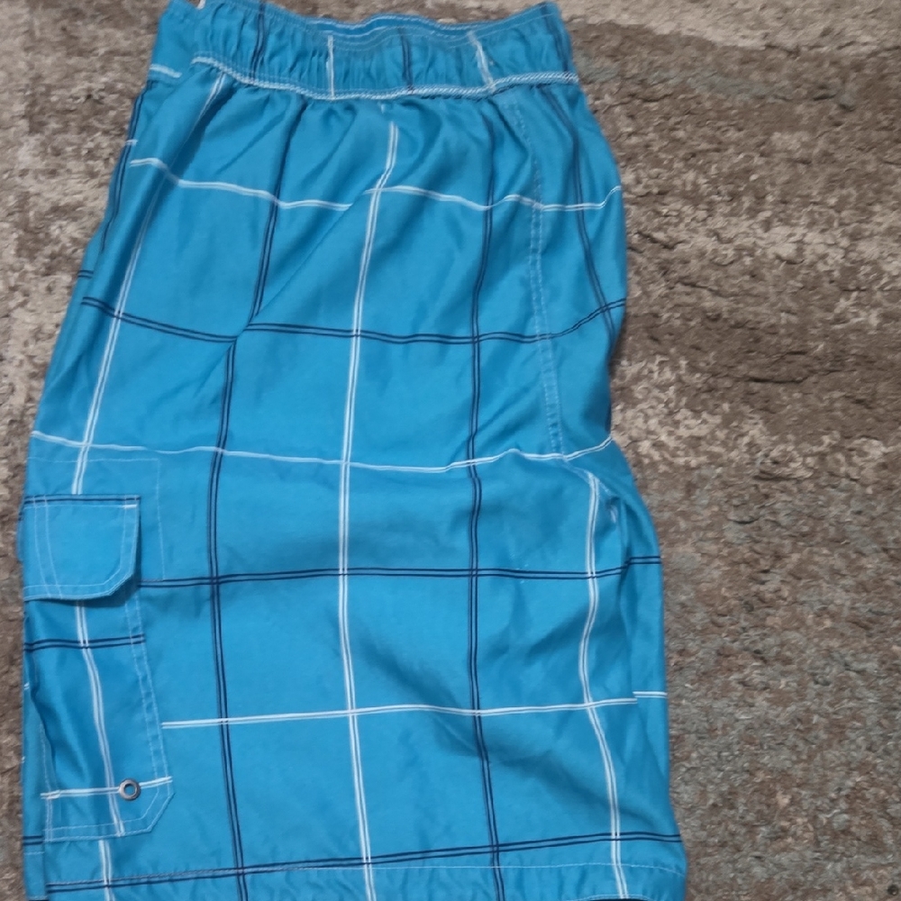 Merona Blue Casual Shorts with Elastic Waistband